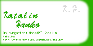 katalin hanko business card